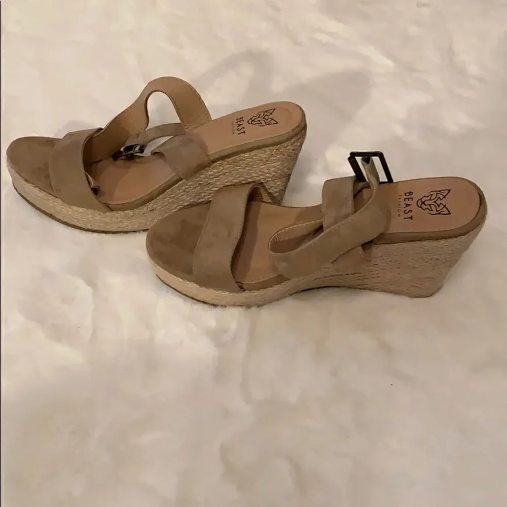 Beast Fashion suede platforms
